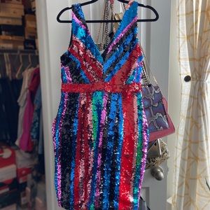 Multicolored Sequin Dress